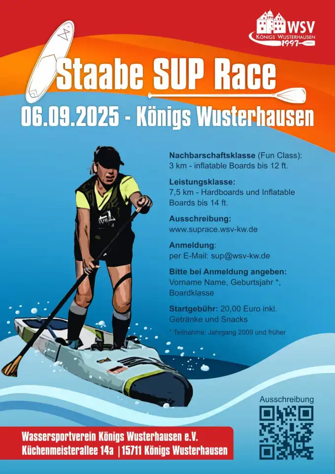 Staabe SUP Race - 06.09.2025 beim Wassersportverein Königs Wusterhausen e.V.